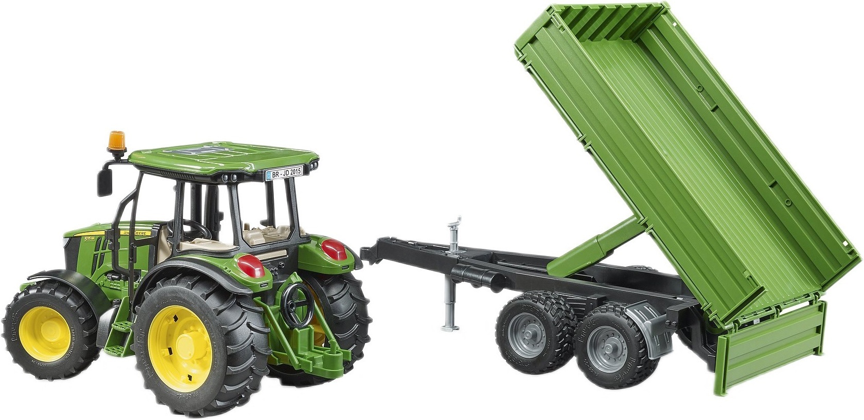 Трактор Bruder John Deere 5115 M с прицепом (2108) фото 