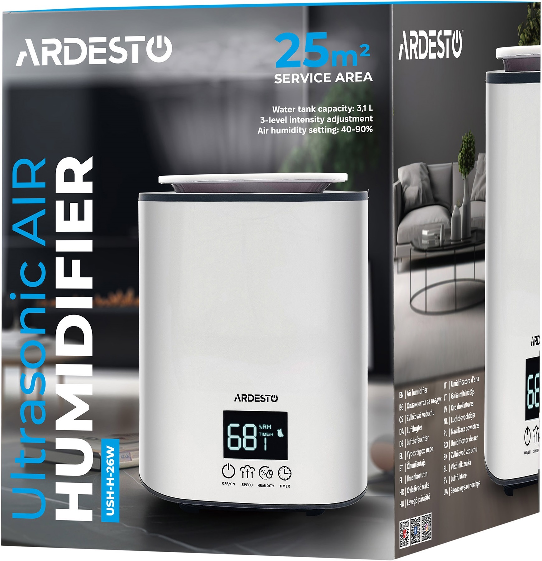 Комплект Бойлер Ariston BLU1 R 50 V 1.5 К PL DRY + Зволожувач повітря ARDESTO USH-H-26Wфото