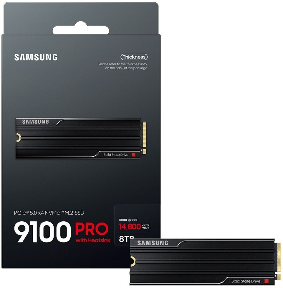 Накопитель SSD SAMSUNG M.2 8TB PCIe 5.0 9100PRO + Радиатор (MZ-VAP8T0CW) фото 7