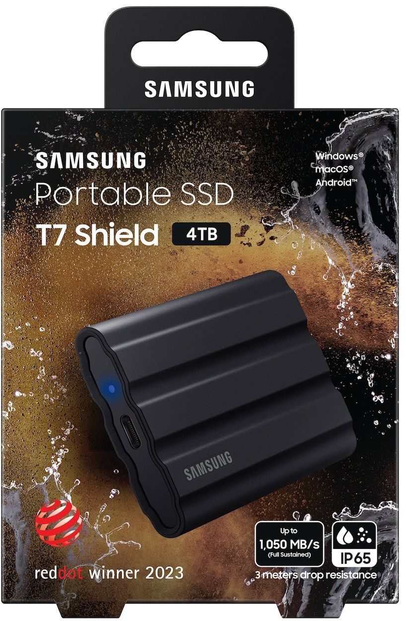 Портативний SSD Samsung 4TB USB 3.2 Gen 2 Type-C T7 Shield (MU-PE4T0S/WW)фото