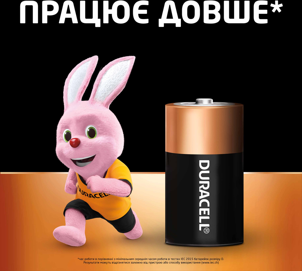 Батарейки Duracell D 2 шт (5000394076730) фото 2