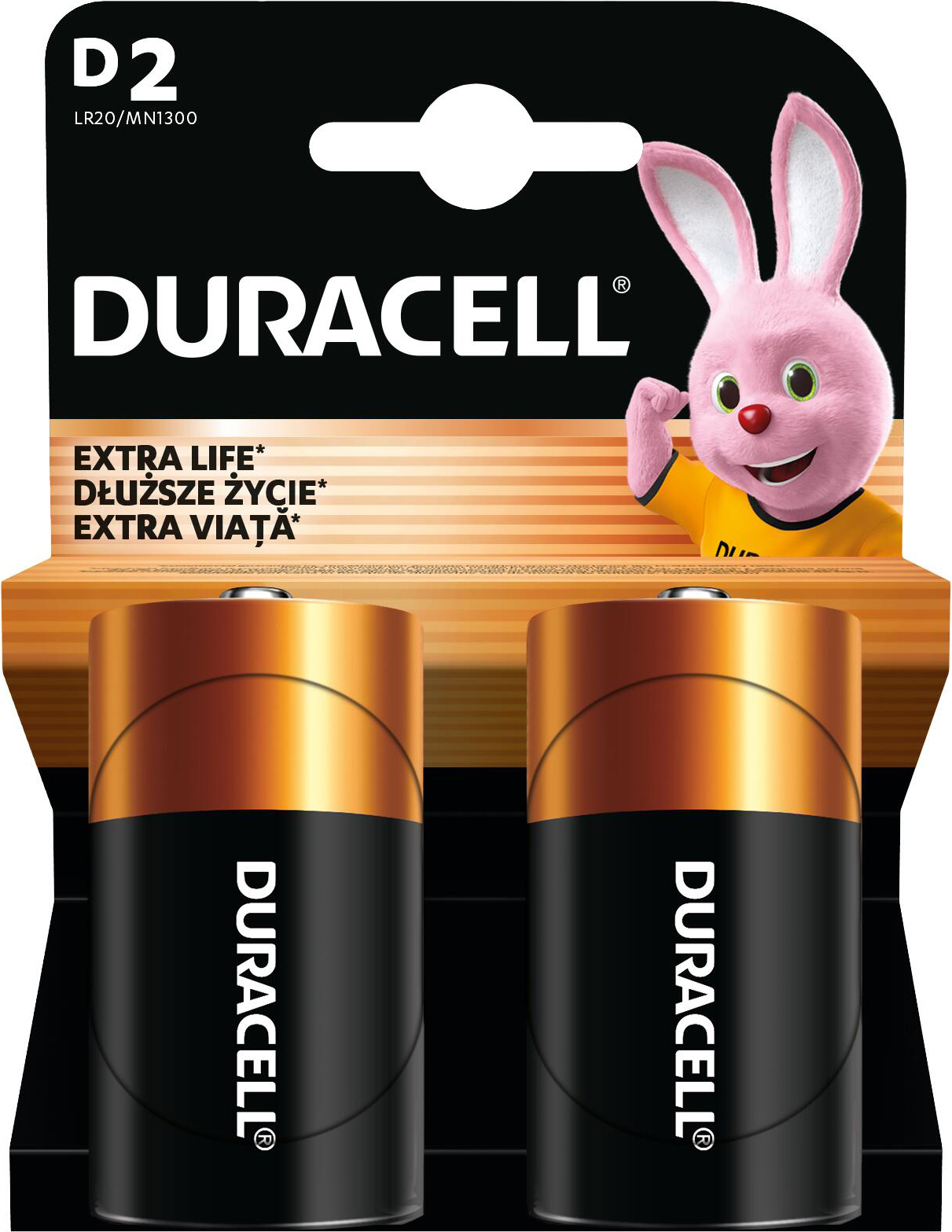 Щелочные батарейки Duracell D 2 шт (5000394076730) фото 