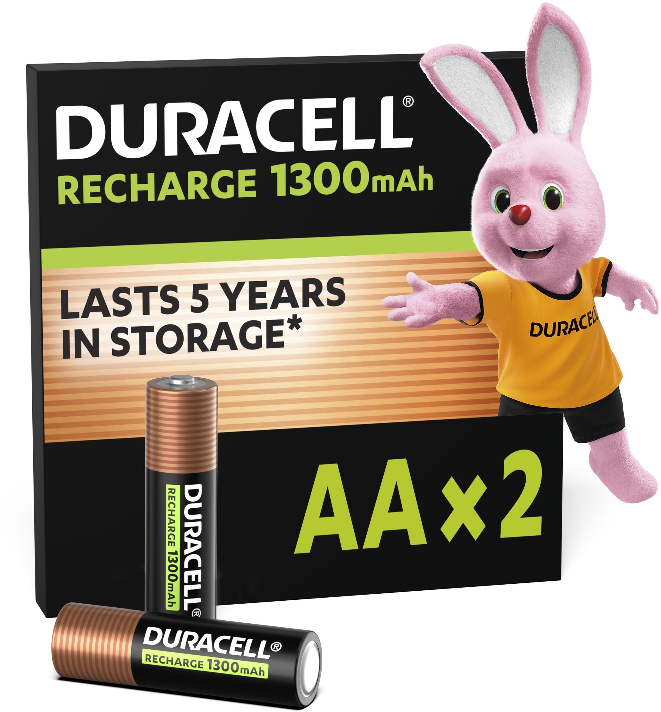 Аккумуляторы Duracell Rechargeable AA 1300 mAh 2 шт (5000394047716) фото 