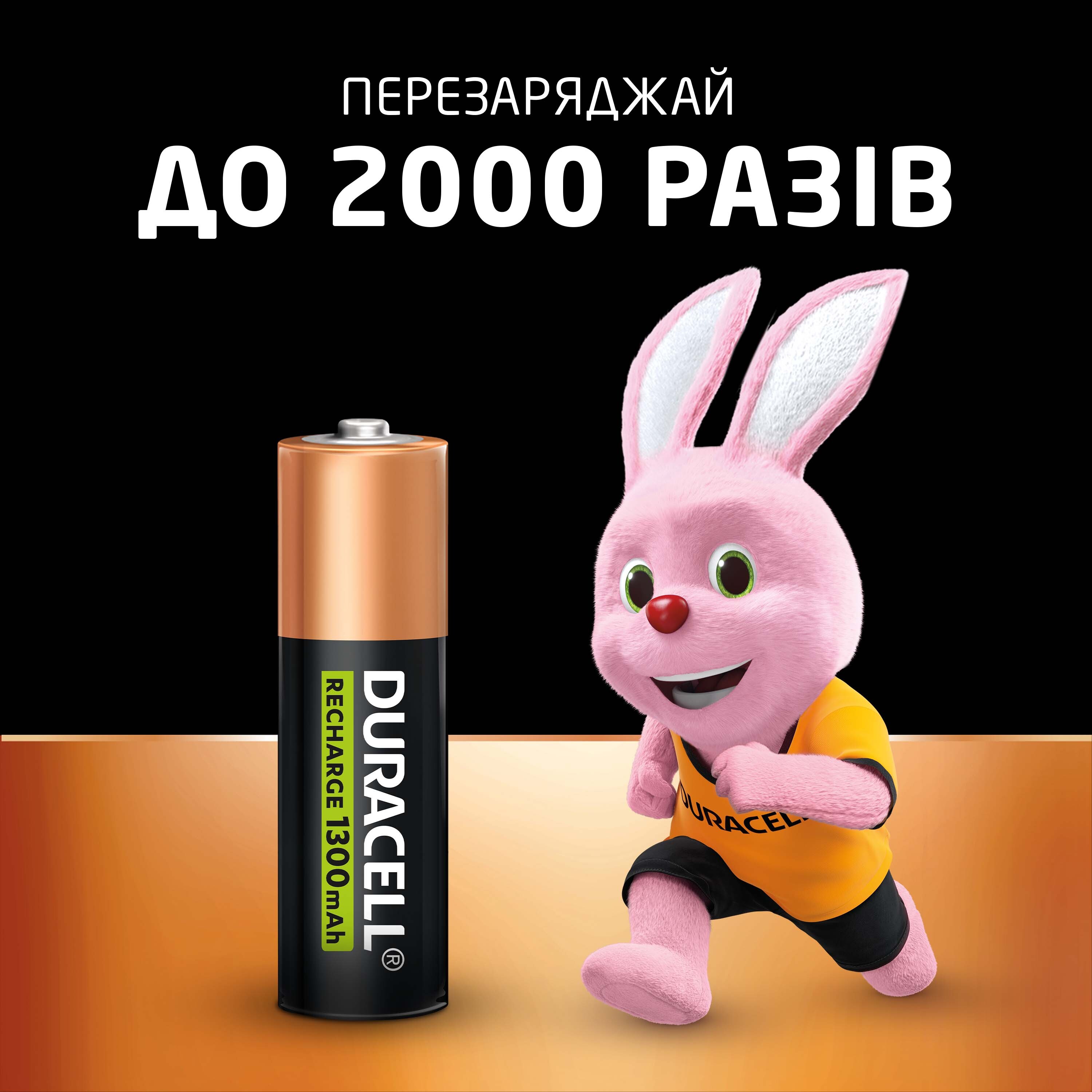 Акумулятори Duracell Rechargeable AA 1300 mAh 2 шт (5000394047716)фото
