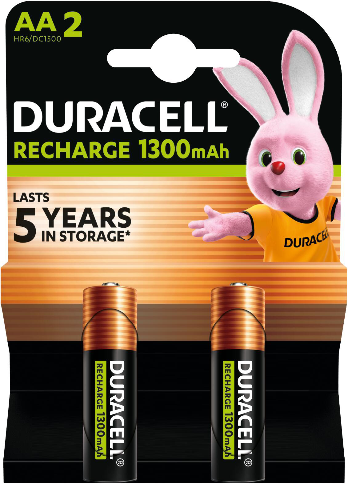 Акумулятори Duracell Rechargeable AA 1300 mAh 2 шт (5000394047716)фото