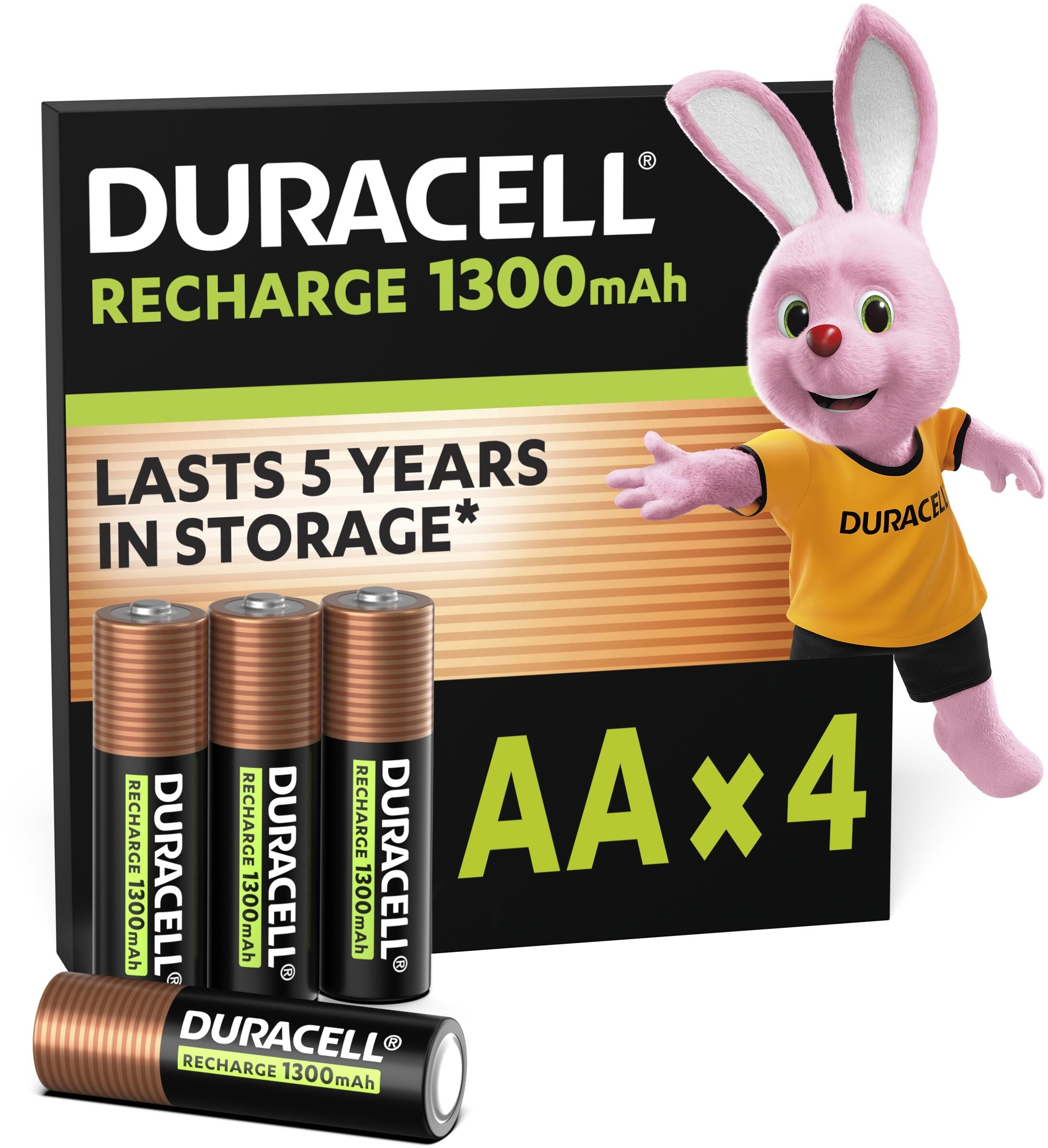 Аккумуляторы Duracell Rechargeable AA 1300 mAh 4 шт (5000394039247) фото 