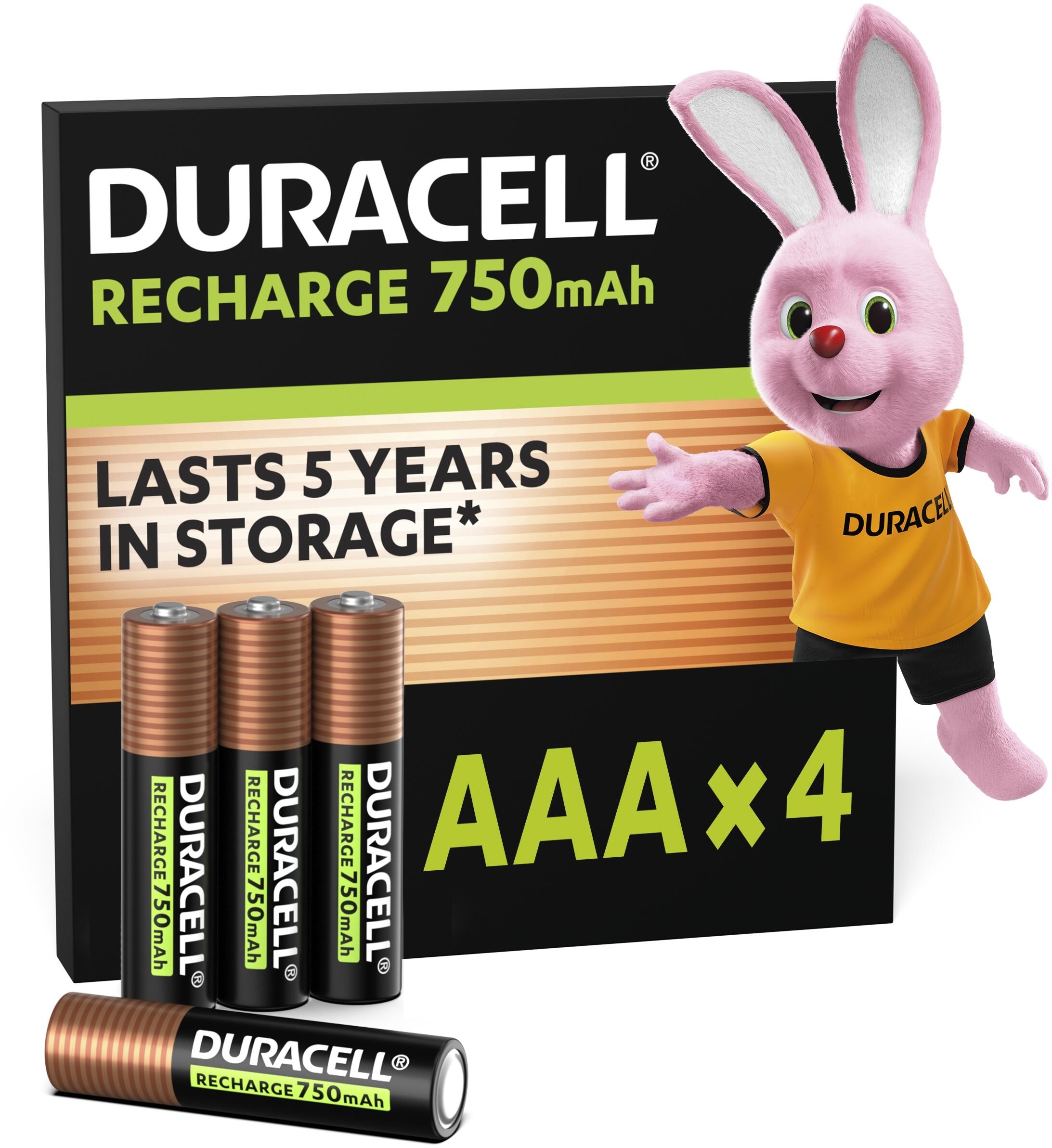 Аккумуляторы Duracell Rechargeable AAA 750 mAh 4 шт (5000394090231) фото 