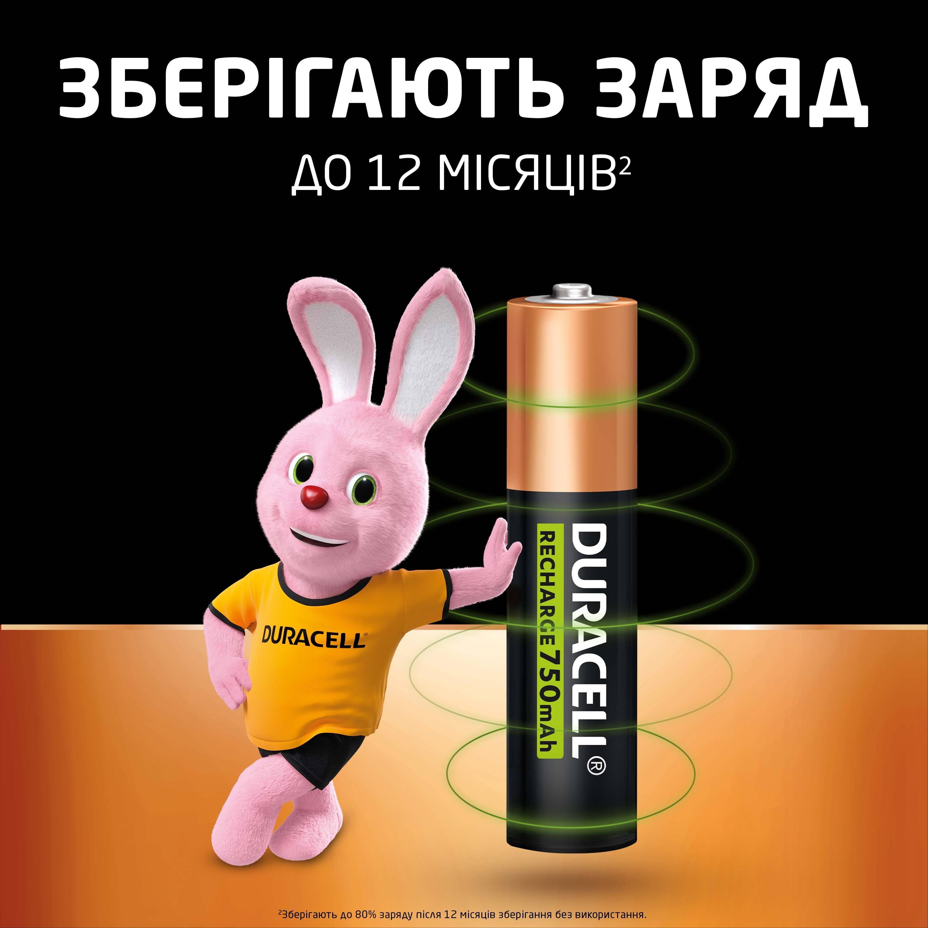 Аккумуляторы Duracell Rechargeable AAA 750 mAh 4 шт (5000394090231) фото 