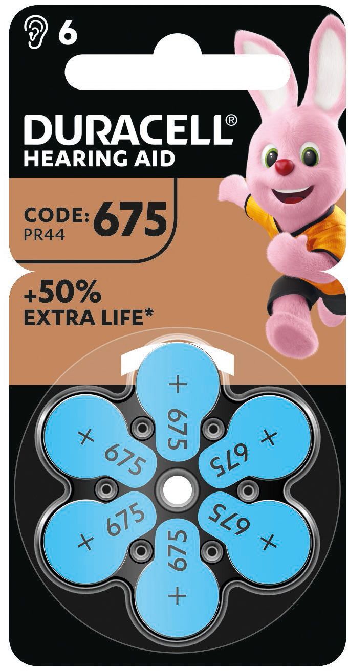 Батарейки для слуховых аппаратов Duracell, размер 675, 6 шт (5000394167292) фото 2