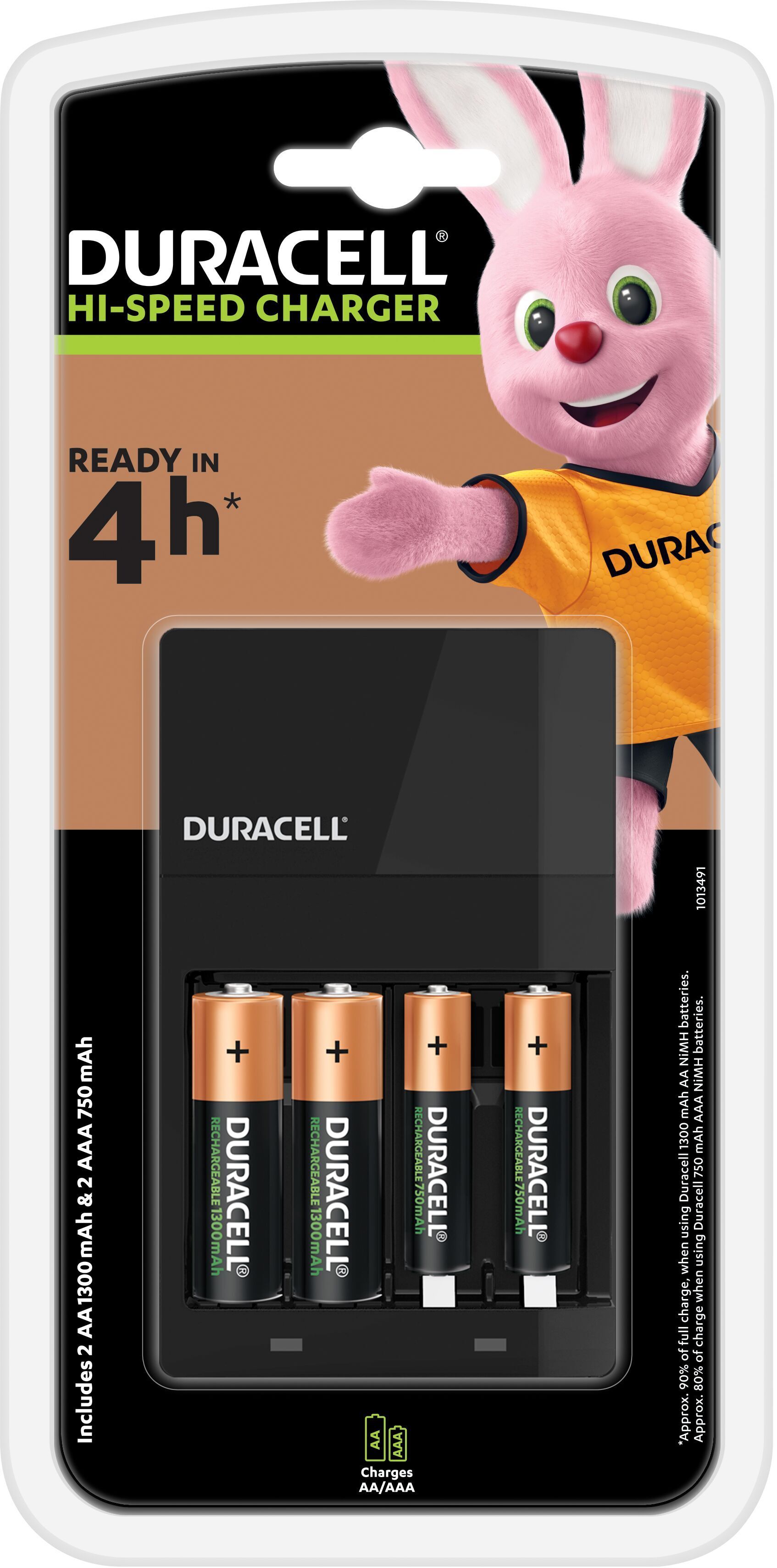 Зарядное устройство Duracell CEF 14+2 AA 1300mAh+2 AAA 750mAh (5000394114500) фото 2