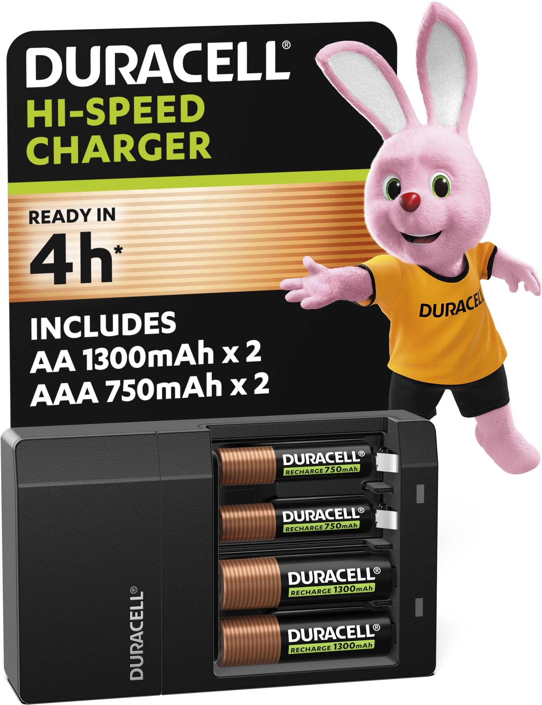Зарядний пристрій Duracell CEF 14+2 AA 1300mAh+2 AAA 750mAh (5000394114500)фото