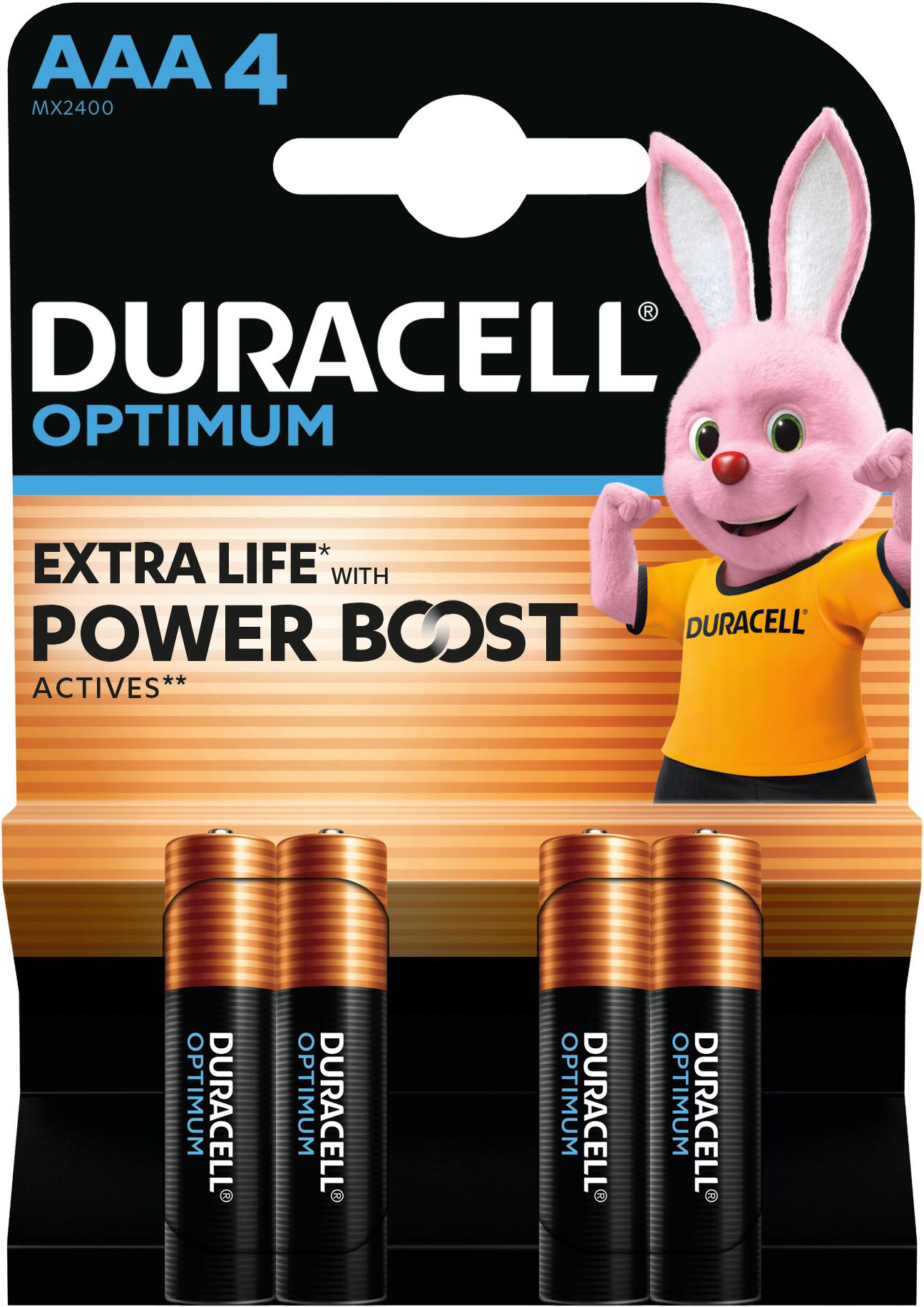 Батарейки лужні Duracell Optimum AAA 4 шт (5000394158726)фото