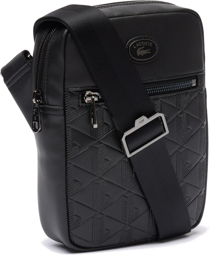 Сумка плечевая Lacoste Monogram Satchel NH4486MR черная фото 3