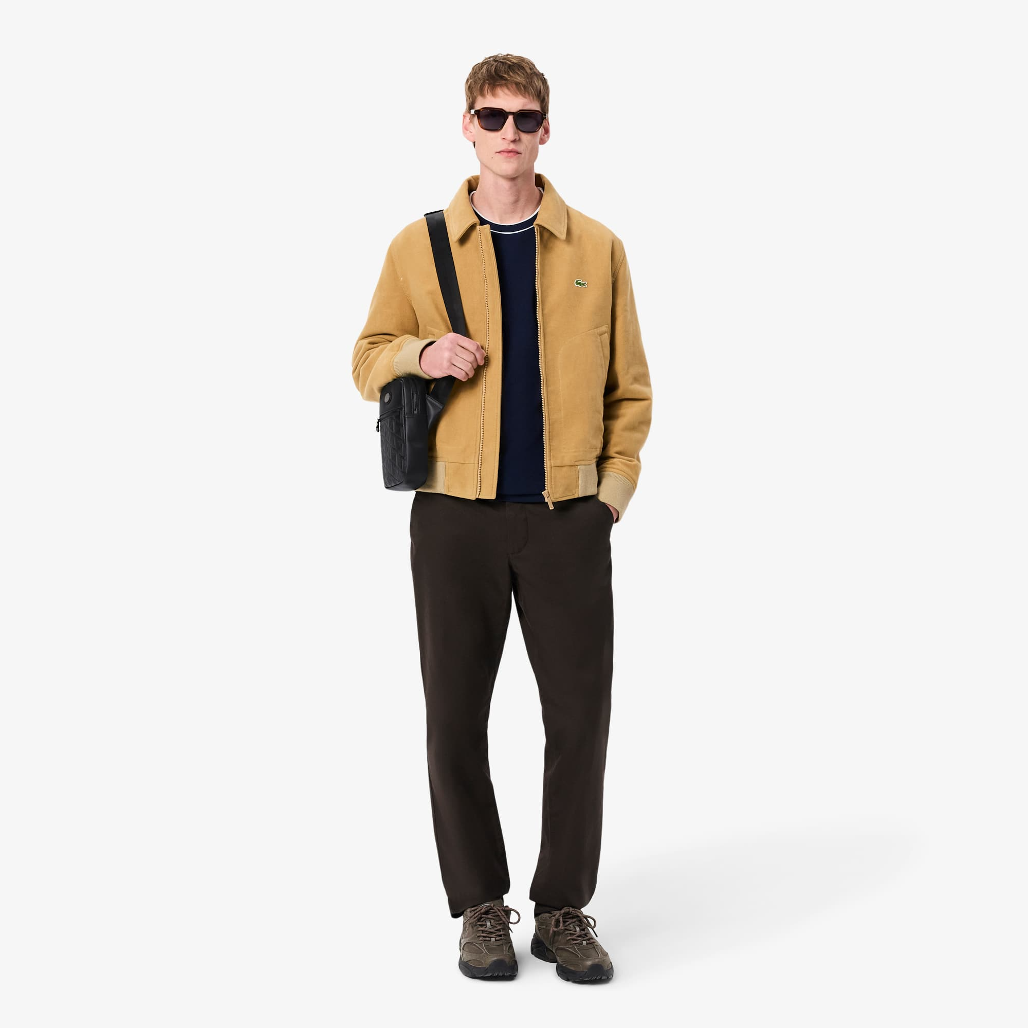 Сумка плечевая Lacoste Monogram Satchel NH4486MR черная фото 6