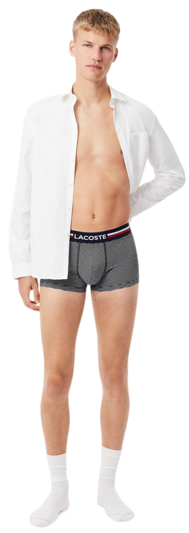 Набір трусів-боксерів чоловічих Lacoste 5H2382-525 2XL 3 шт. темно-сині/біліфото7