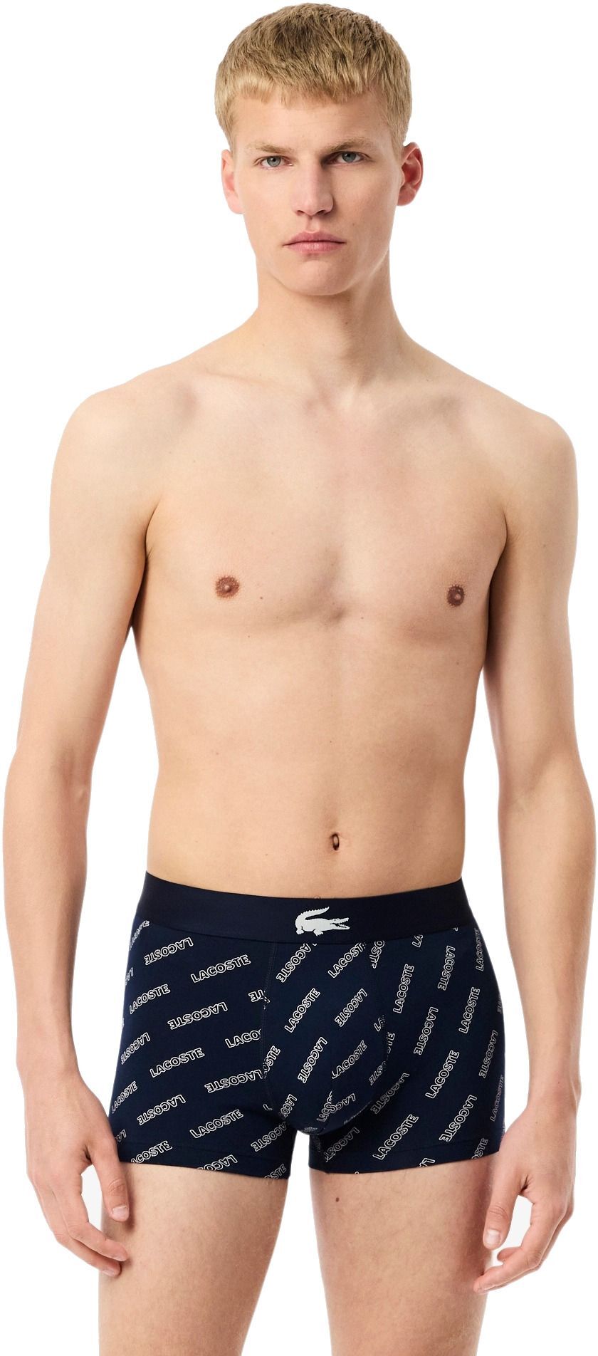 Набір трусів-боксерів чоловічих Lacoste 5H1288-BCK XL 3 шт. темно-сині/білі-сріблястіфото2