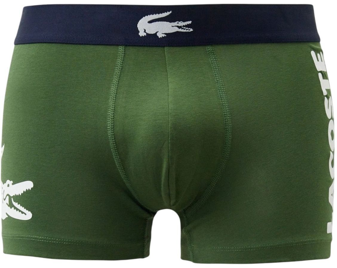 Набір трусів-боксерів чоловічих Lacoste 5H1291-P52 S 3 шт. сірі/білі/зеленіфото2