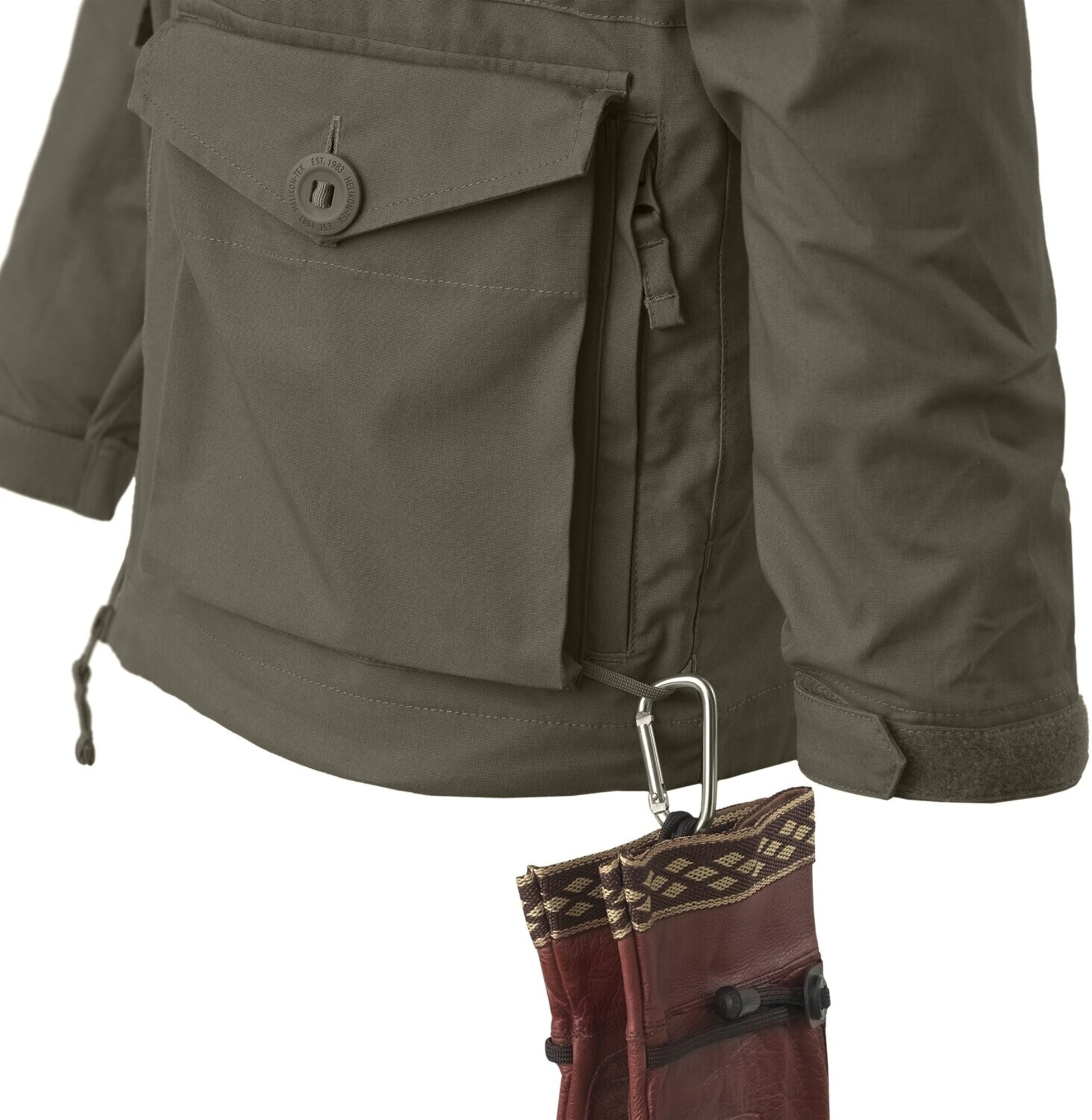 Куртка мужская Helikon-Tex SAS Smock - Duracanva S темно-зеленая фото11