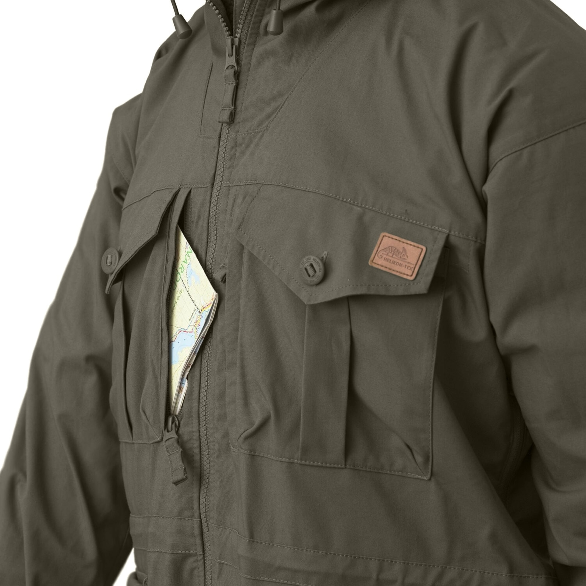 Куртка мужская Helikon-Tex SAS Smock - Duracanva S темно-зеленая фото6