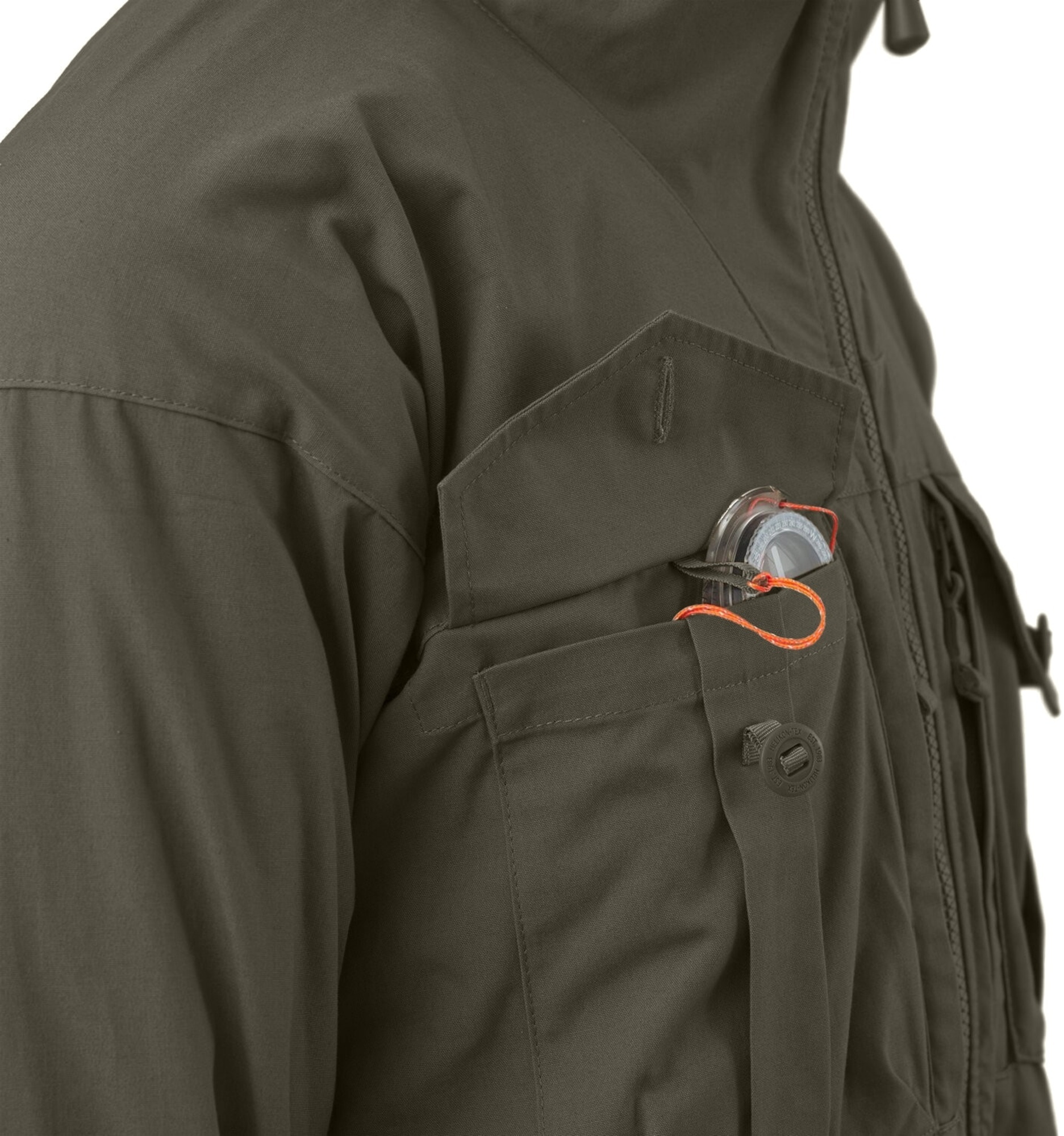 Куртка мужская Helikon-Tex SAS Smock - Duracanva S темно-зеленая фото7