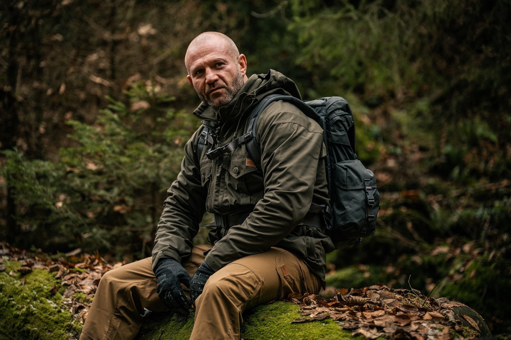 Куртка мужская Helikon-Tex SAS Smock - Duracanva S темно-зеленая фото15