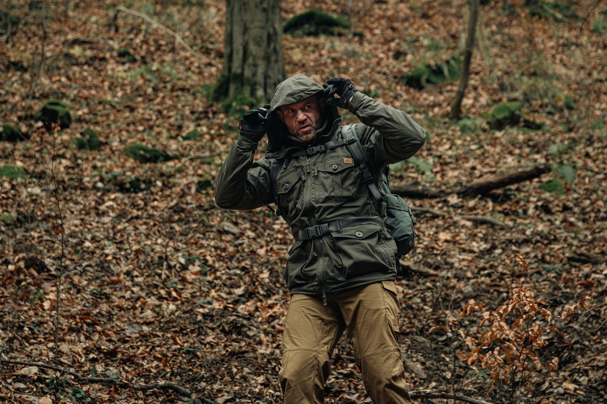 Куртка мужская Helikon-Tex SAS Smock - Duracanva S темно-зеленая фото17