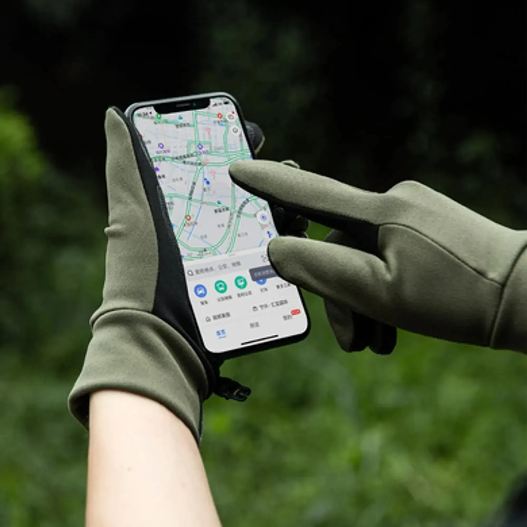 Перчатки спортивные с улучшенным хватом мужские Naturehike NH20FS032 М оливковый фото4