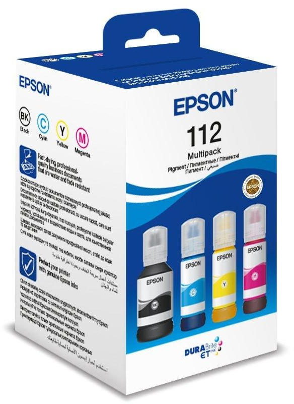 Контейнер з чорнилом Epson 112 EcoTank L11160/L15150/L15160/L6490/L6550/L6570/L15180/L6580 Multipack (C13T06C64A)фото