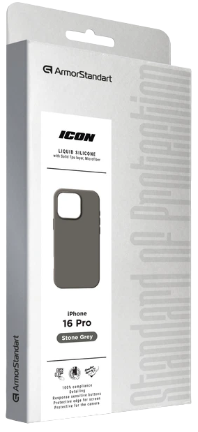 Чехол ArmorStandart ICON2 Case для Apple iPhone 16 Pro Stone Grey (ARM81301) фото 
