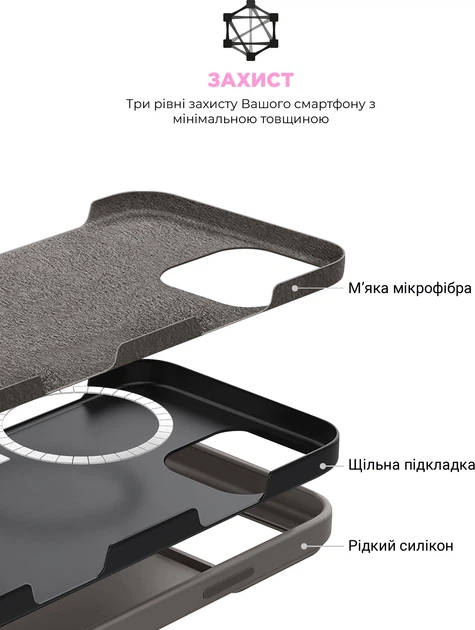 Чехол ArmorStandart ICON2 MagSafe для Apple iPhone 16 Pro Stone Grey (ARM81316) фото 5