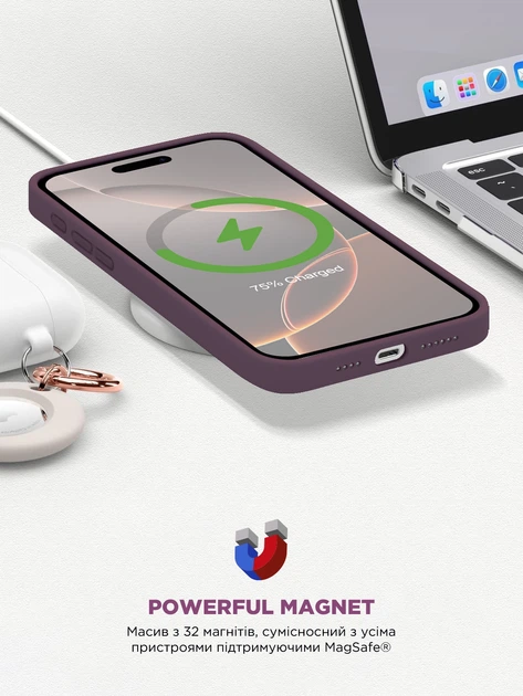Чехол ArmorStandart ICON2 MagSafe для Apple iPhone 16 Pro Plum (ARM81317) фото 9