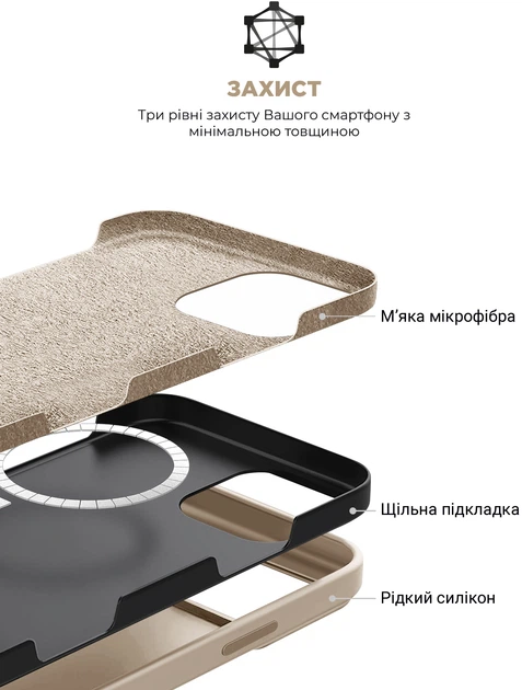 Чехол ArmorStandart ICON2 MagSafe для Apple iPhone 16 Pro Ivory (ARM80190) фото 