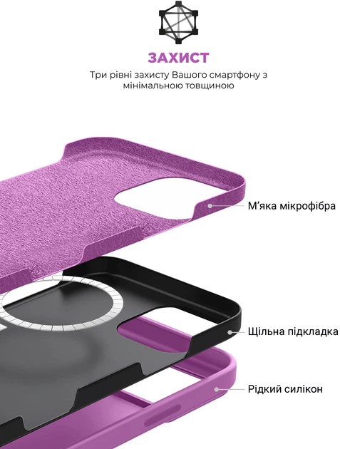 Чехол ArmorStandart ICON2 MagSafe для Apple iPhone 16 Pro Light Purple (ARM80192) фото 