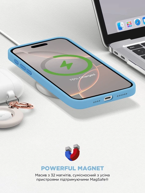 Чехол ArmorStandart ICON2 MagSafe для Apple iPhone 16 Pro Capri Blue (ARM80193) фото 