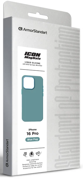 Чехол ArmorStandart ICON2 MagSafe для Apple iPhone 16 Pro Blue Fog (ARM80194) фото 