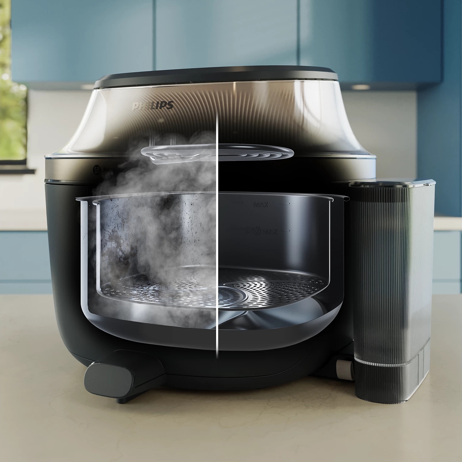 Мультипечь Philips Series 5000 OVI SteamFry NA547/07 фото 2