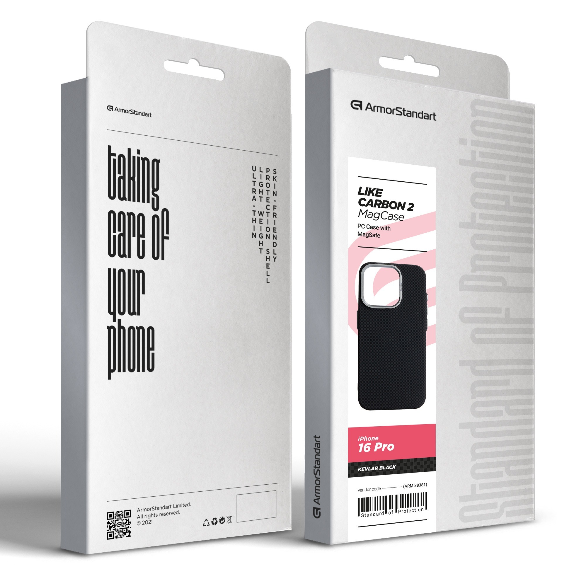 Чехол ArmorStandart LikeCarbon2 MagCase для Apple iPhone 16 Pro Kevlar Black (ARM88381) фото 7