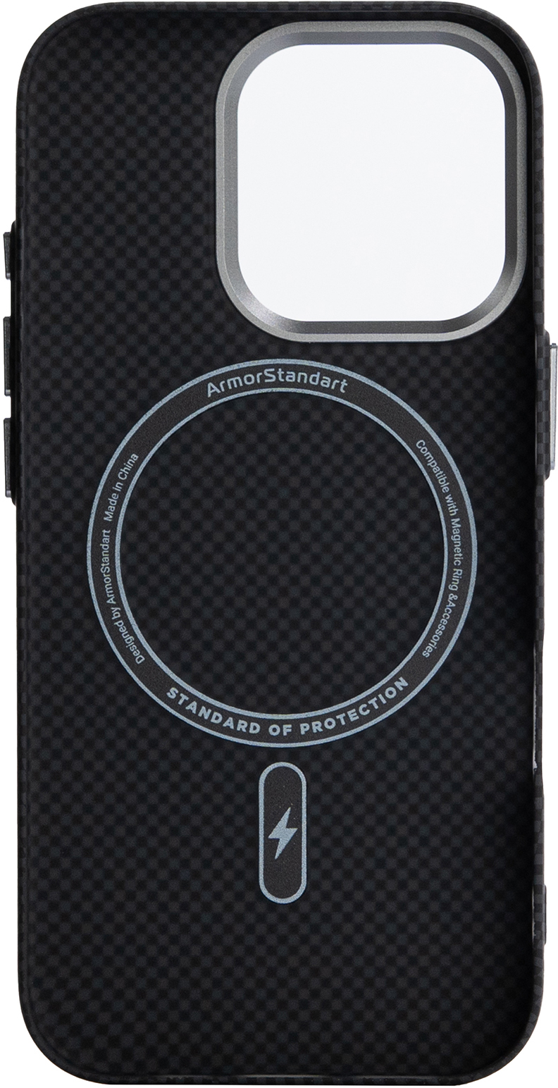Чехол ArmorStandart LikeCarbon2 MagCase для Apple iPhone 16 Pro Kevlar Black (ARM88381) фото 3