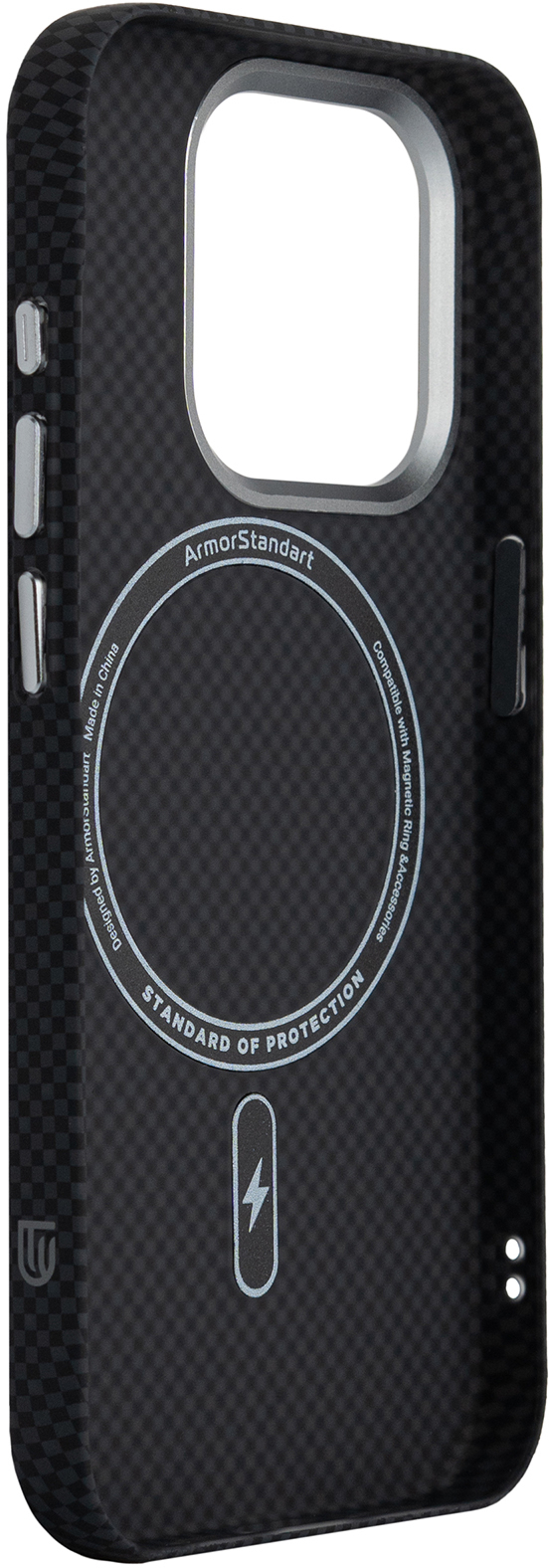 Чехол ArmorStandart LikeCarbon2 MagCase для Apple iPhone 16 Pro Kevlar Black (ARM88381) фото 4