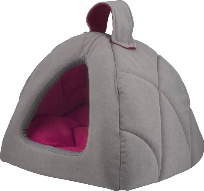 Лежак для собак і котів AnimAll Silver gray/pink 39х39х36фото2