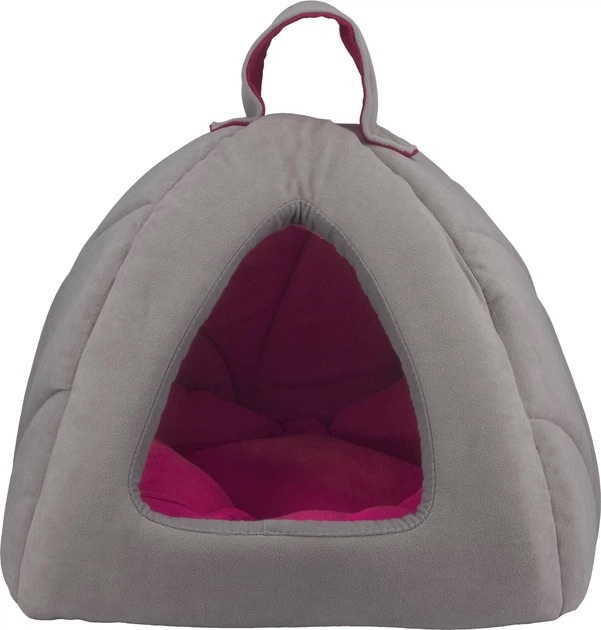 Лежак для собак і котів AnimAll Silver gray/pink 39х39х36фото3