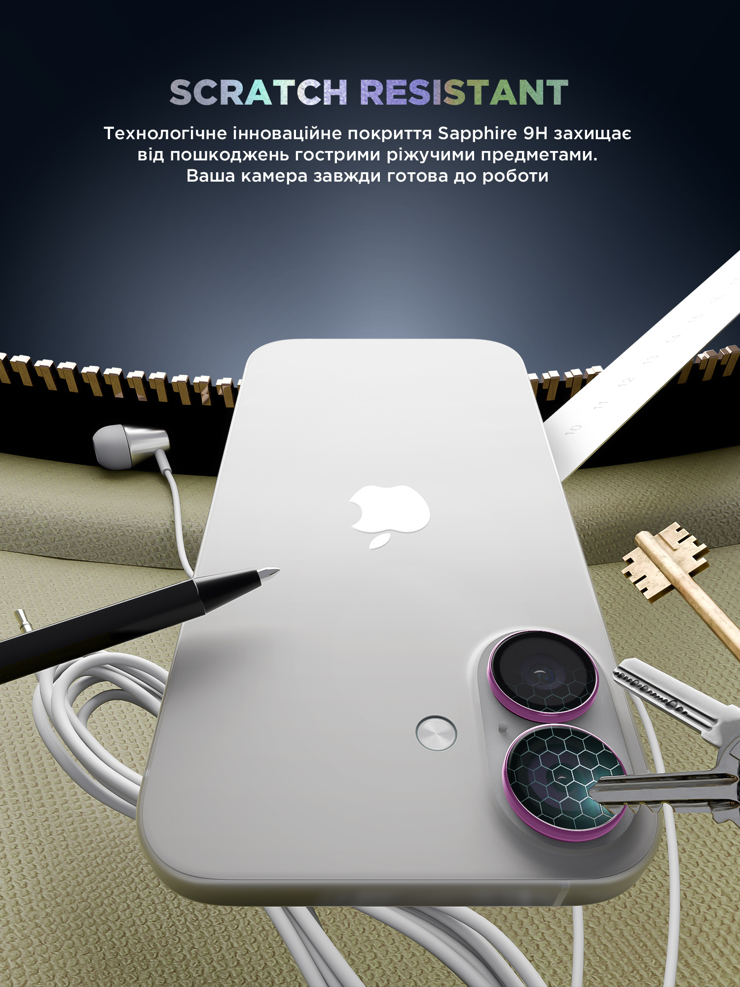 Защитное стекло для камеры ArmorStandart Supreme BI для Apple iPhone 16/16 Plus Rose Pink (ARM79430) фото 5