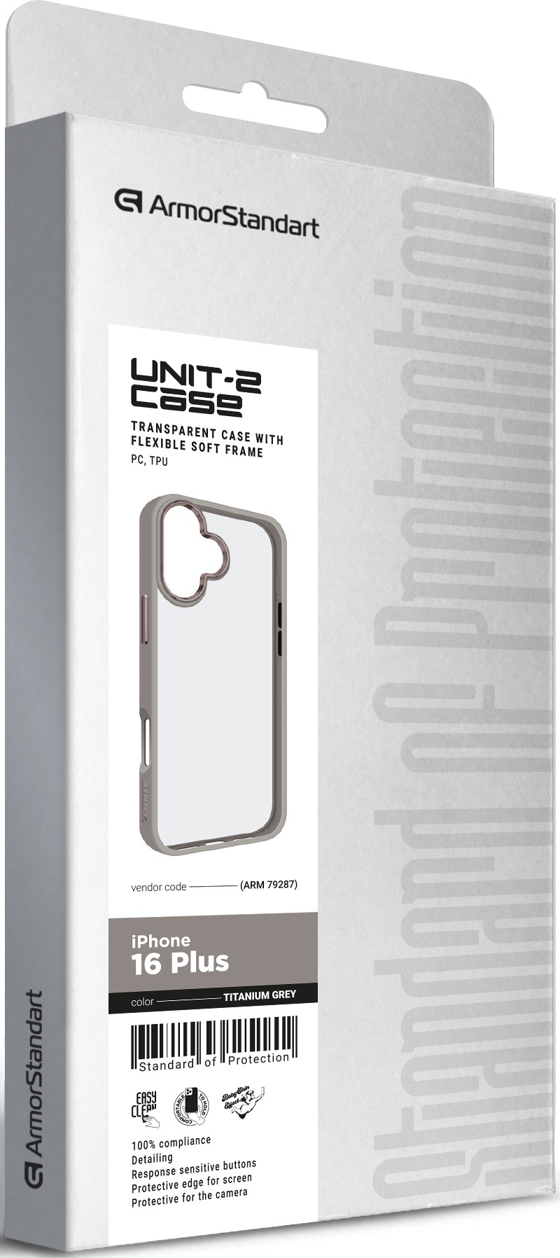 Чохол ArmorStandart UNIT2 для Apple iPhone 16 Plus Titanium Grey (ARM79287)фото
