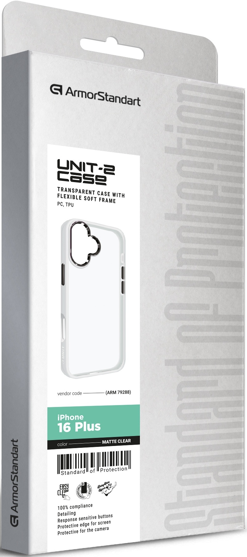 Чохол ArmorStandart UNIT2 для Apple iPhone 16 Plus Matte Clear (ARM79288)фото