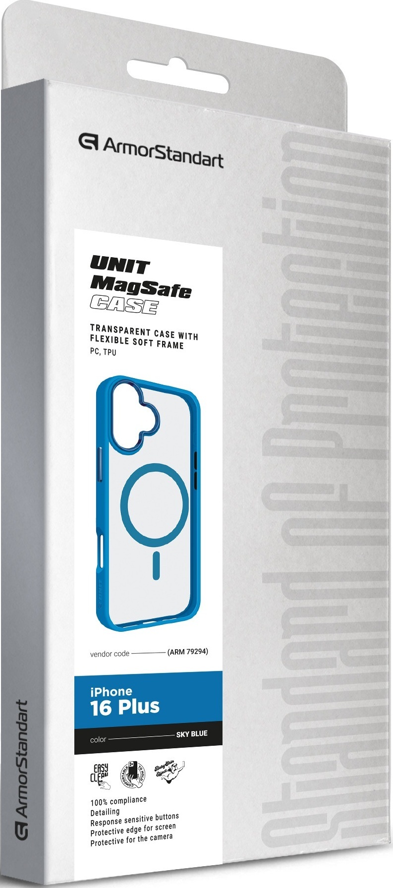 Чехол ArmorStandart Unit MagSafe для Apple iPhone 16 Plus Sky Blue (ARM79294) фото 2
