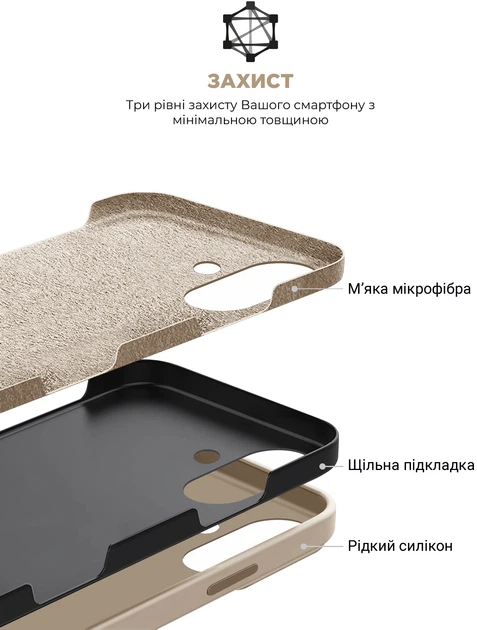 Чехол ArmorStandart ICON2 Case для Apple iPhone 16 Ivory (ARM79625) фото 6