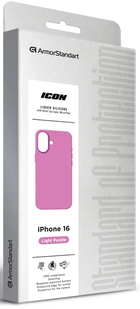 Чехол ArmorStandart ICON2 Case для Apple iPhone 16 Light Purple (ARM79627) фото 9