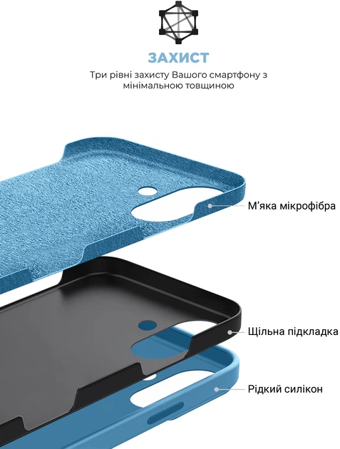 Чехол ArmorStandart ICON2 Case для Apple iPhone 16 Capri Blue (ARM79628) фото 6