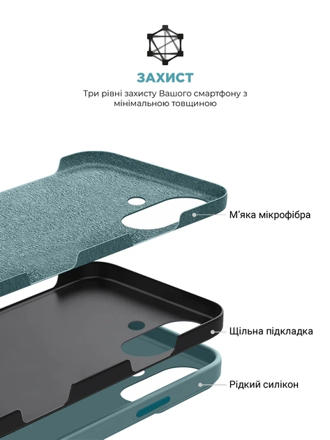 Чехол ArmorStandart ICON2 Case для Apple iPhone 16 Blue Fog (ARM79629) фото 3