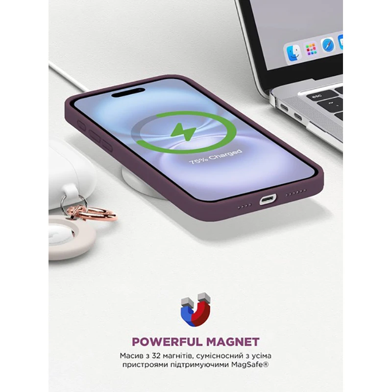 Чехол ArmorStandart ICON2 MagSafe для Apple iPhone 16 Plum (ARM81312) фото 9